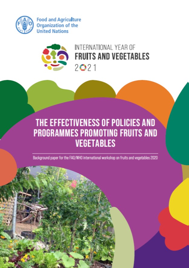 The effectiveness of policies and programmes promoting fruits and vegetables